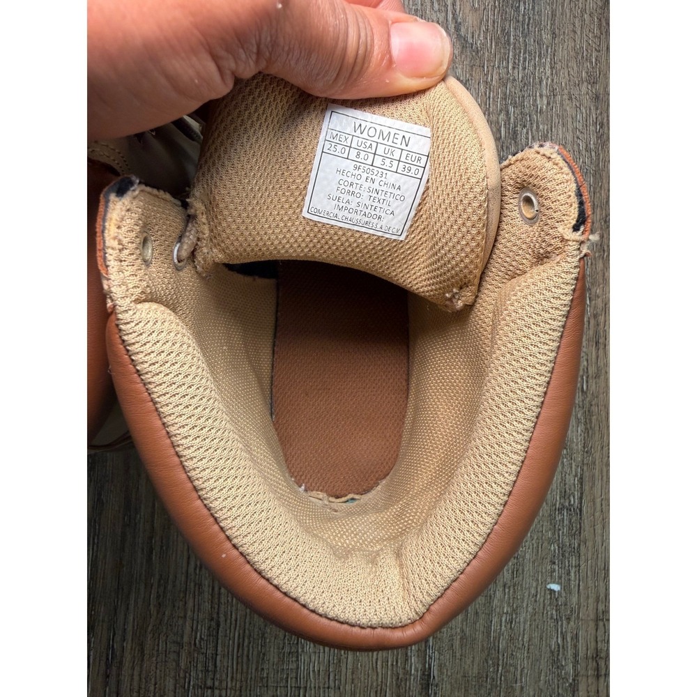 K-Swiss Womens 9FS05231โ Tan Ankle Work Boots Size 8 Padded Collar Lug Sole - Picture 5 of 9